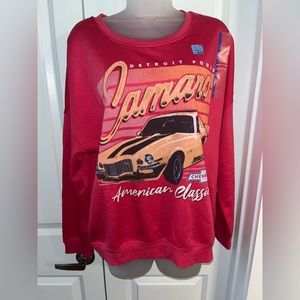 NWT General Motors Camaro Z28 Red Sweatshirt Size Large